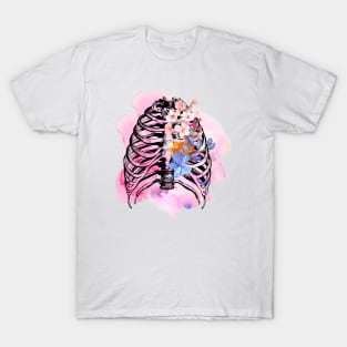 Floral Ribcage T-Shirt